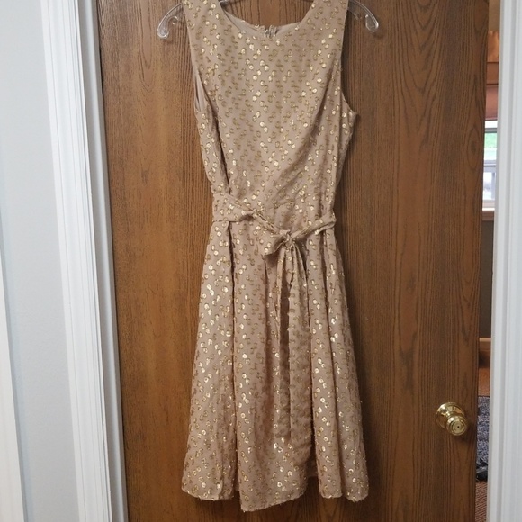 tommy hilfiger gold dress